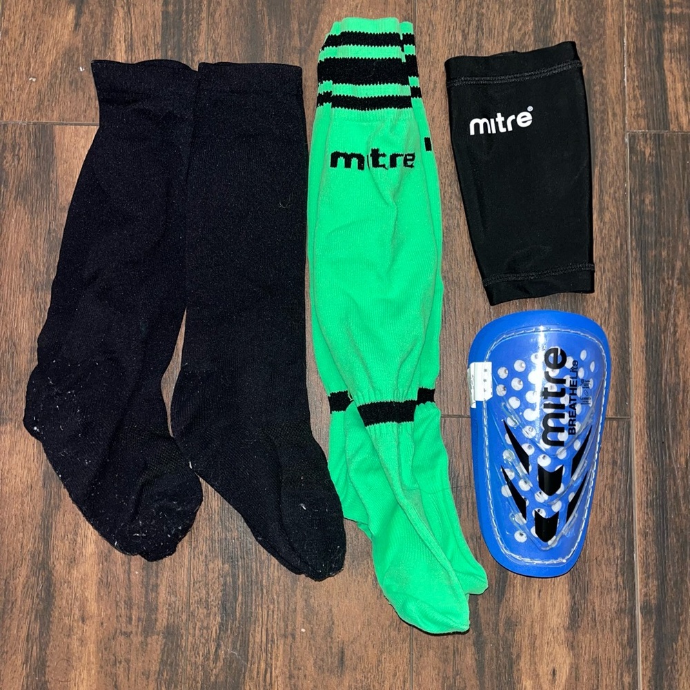 Kid’s Soccer Socks and Shin Guard Set